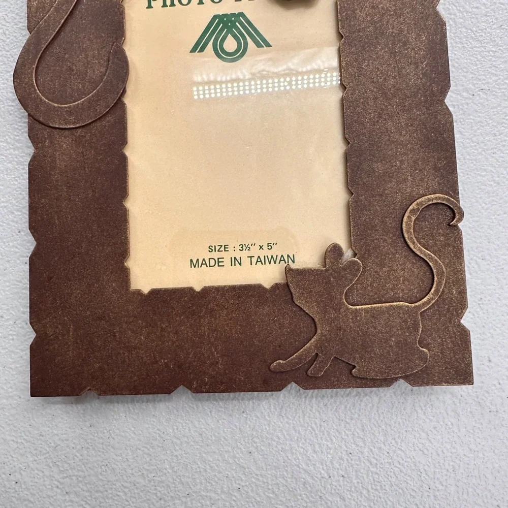 Rustic Cat‎ & Mouse Brown Photo Frame 3.5